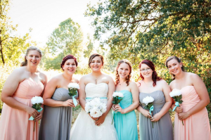 My fellow gorgeous bridesmaids and the even more gorgeous bride!